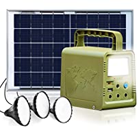 ECO-WORTHY Sistema de iluminación generador solar estación energía portátil con panel solar 18W y lámpara LED Energía de…